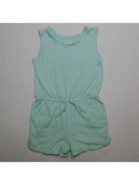 Spotted Zebra Toddler Girls Romper Size 4T Mint Green Sleeveless Jumpsuit Shorts